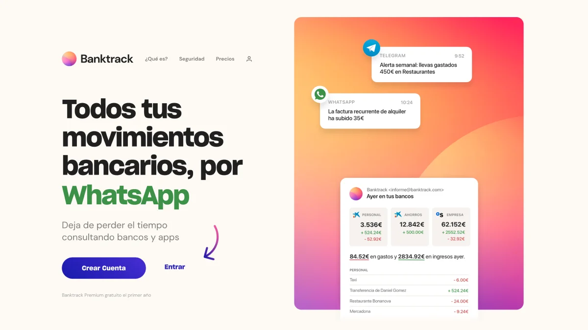BANKTRACK: RECIBE ALERTAS & AVISOS BANCARIOS