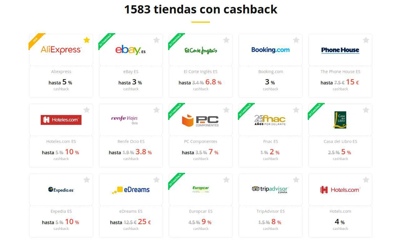 LETYSHOPS CASHBACK: GANA 5€ AL REGISTRARTE