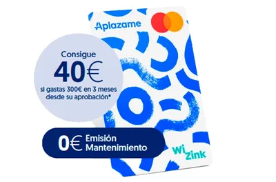 💳 Tarjeta Aplazame de WiZink: Consigue 40€ de cashback